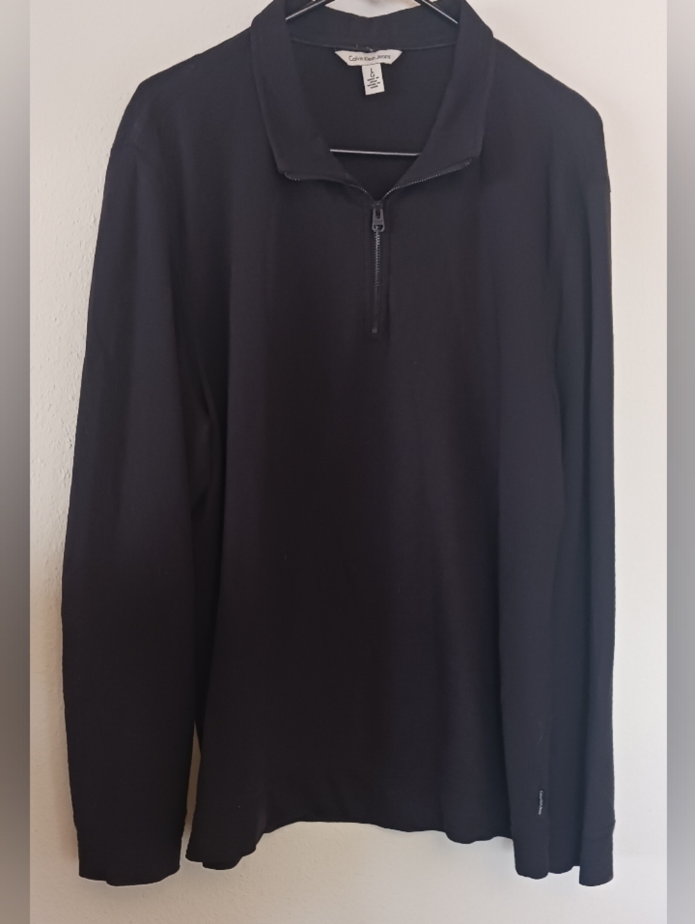 Calvin Klein Men’s 1/4 Zip Pullover Shirt Size Large Black